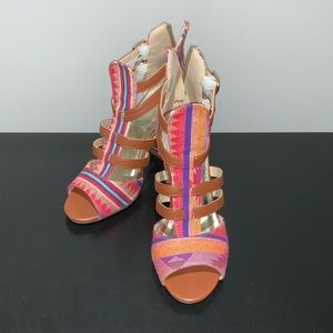 Altar’d State Brown Tribal Print Heels